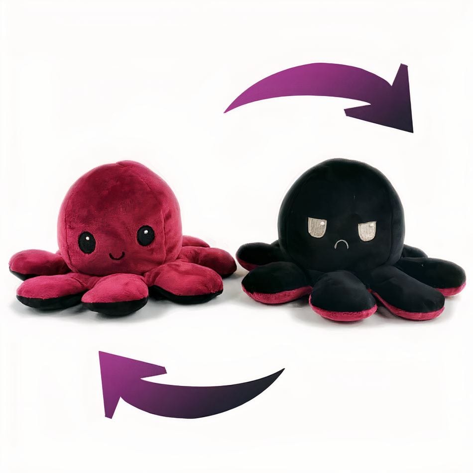 La Peluche Rouge Peluche pieuvre Octopus réversible
