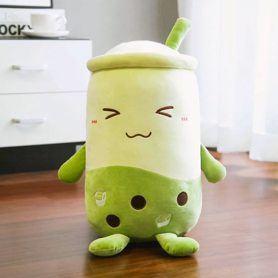 La Peluche Vert / 50cm Peluche oreiller Thé Matcha Bubble tea