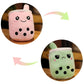 La Peluche Vert Peluche Bubble tea réversible enfant