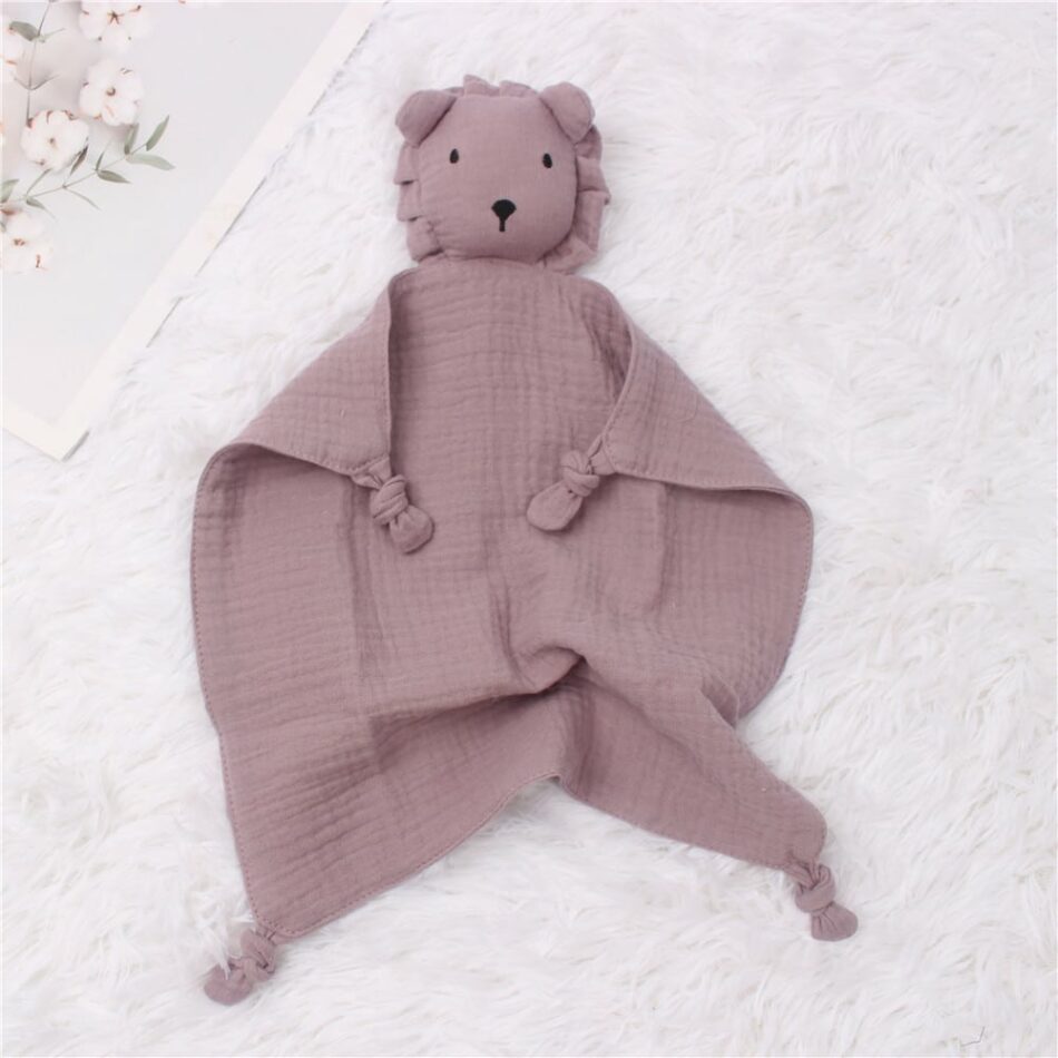 La Peluche Violet Doudou lion coton
